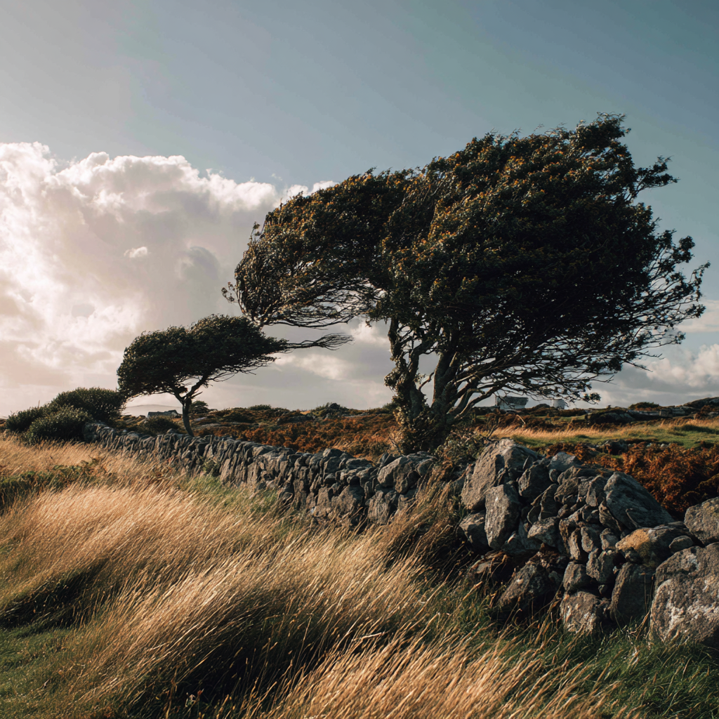 Typically exposed landscape